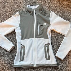 The North Face White and Gray Full-Zip Jacket